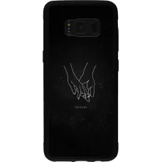 Coque Samsung Galaxy S8 - Silicone rigide noir Valentine 2023 hands forever