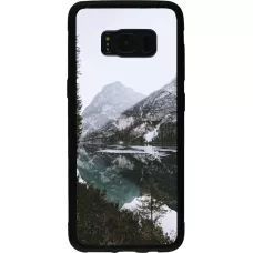Coque Samsung Galaxy S8 - Silicone rigide noir Winter 22 snowy mountain and lake