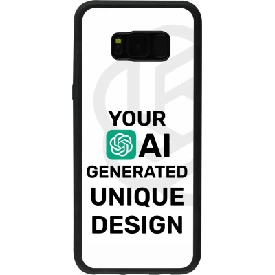Samsung Galaxy S8+ Case Hülle - Silikon schwarz 100% einzigartig erstellt dank Deiner Kreativität und künstlicher Intelligenz (KI)