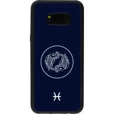 Samsung Galaxy S8+ Case Hülle - Silikon schwarz Astrologie Fische