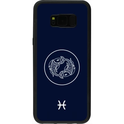 Samsung Galaxy S8+ Case Hülle - Silikon schwarz Astrologie Fische