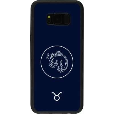 Samsung Galaxy S8+ Case Hülle - Silikon schwarz Astrologie Stier