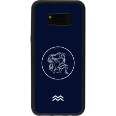 Samsung Galaxy S8+ Case Hülle - Silikon schwarz Astrologie Wassermann