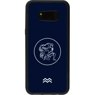 Samsung Galaxy S8+ Case Hülle - Silikon schwarz Astrologie Wassermann