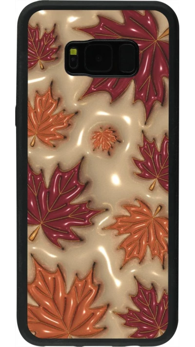Coque Samsung Galaxy S8+ - Silicone rigide noir Autumn 26 3D leaves