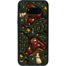 Samsung Galaxy S8+ Case Hülle - Silikon schwarz Autumn 26 3D mushrooms