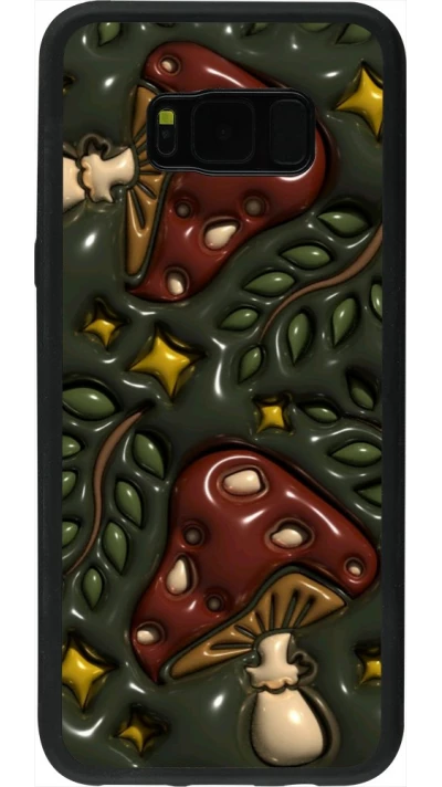 Coque Samsung Galaxy S8+ - Silicone rigide noir Autumn 26 3D mushrooms