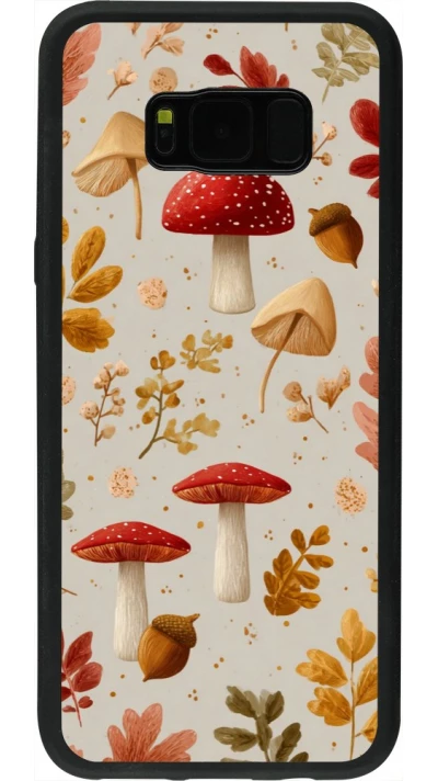 Coque Samsung Galaxy S8+ - Silicone rigide noir Autumn 26 Mushrooms and leaves