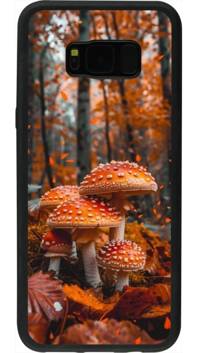 Coque Samsung Galaxy S8+ - Silicone rigide noir Autumn 26 Mushrooms in the woods