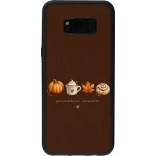 Coque Samsung Galaxy S8+ - Silicone rigide noir Autumn 26 Pumpkin season