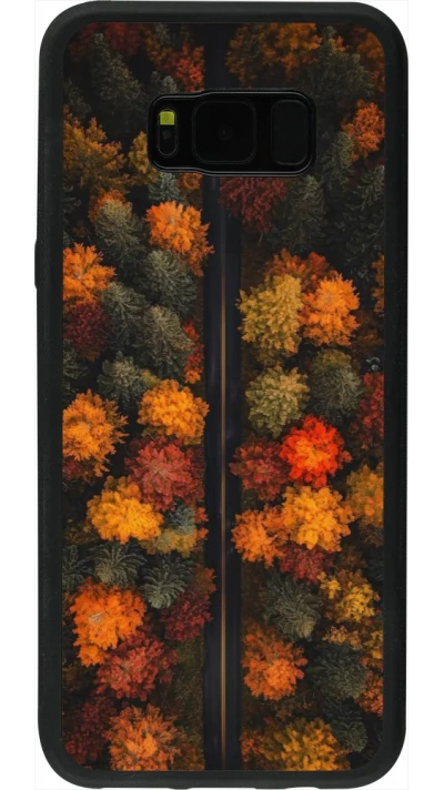 Coque Samsung Galaxy S8+ - Silicone rigide noir Autumn 26 Road in autumn
