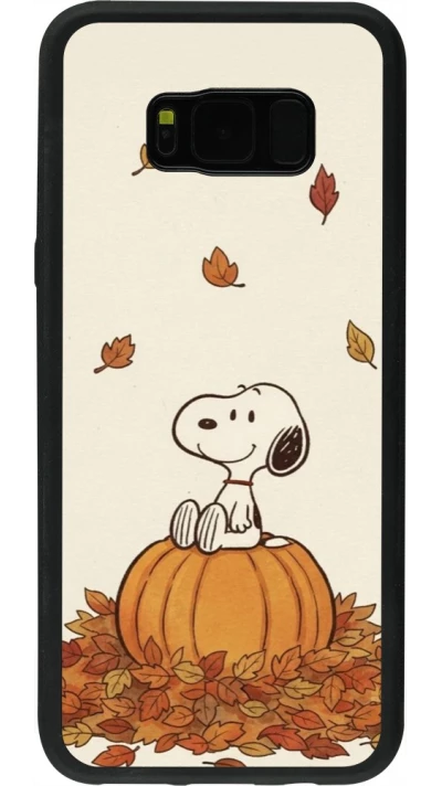 Coque Samsung Galaxy S8+ - Silicone rigide noir Autumn 26 Snoopy autumn