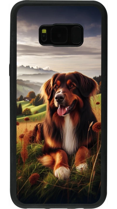 Coque Samsung Galaxy S8+ - Silicone rigide noir Chien Campagne Suisse