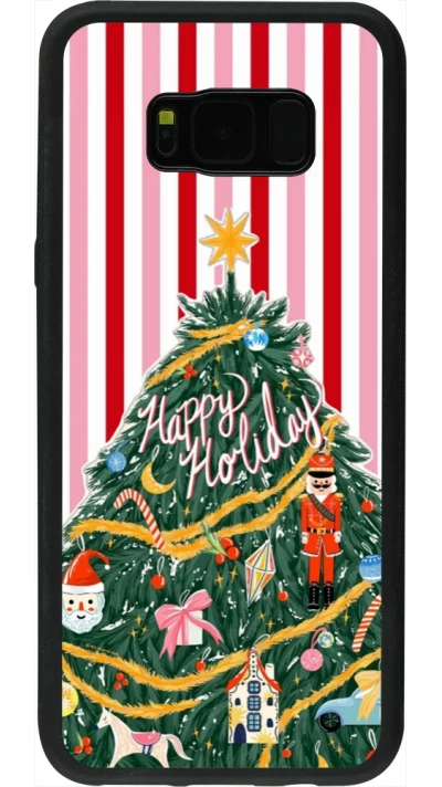 Coque Samsung Galaxy S8+ - Silicone rigide noir Christmas 25 Happy Holiday