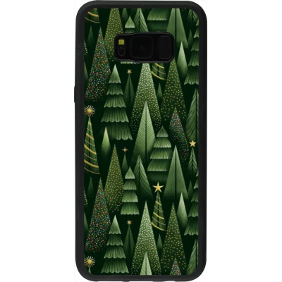 Samsung Galaxy S8+ Case Hülle - Silikon schwarz Christmas 25 Pattern Xmas Tree