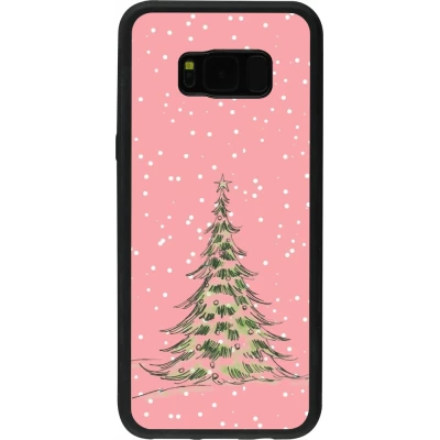 Samsung Galaxy S8+ Case Hülle - Silikon schwarz Christmas 25 Pink Tree