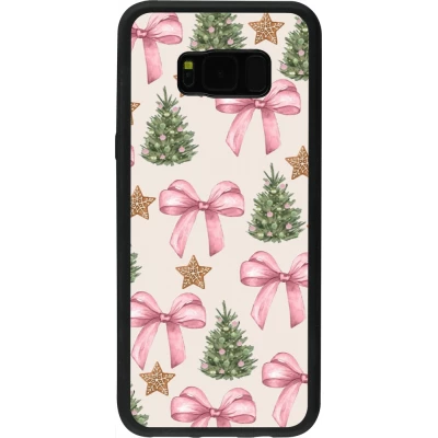 Samsung Galaxy S8+ Case Hülle - Silikon schwarz Christmas 25 Vintage Ribbons
