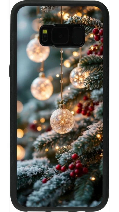 Coque Samsung Galaxy S8+ - Silicone rigide noir Christmas 25 Xmas Decorated Tree