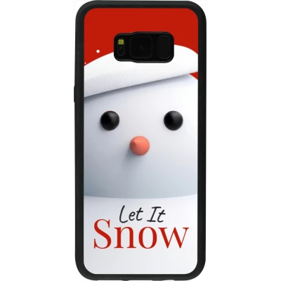 Samsung Galaxy S8+ Case Hülle - Silikon schwarz Christmas 25 Xmas Snowman