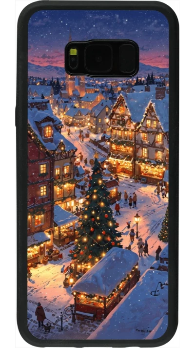 Coque Samsung Galaxy S8+ - Silicone rigide noir Christmas 25 Xmas Village