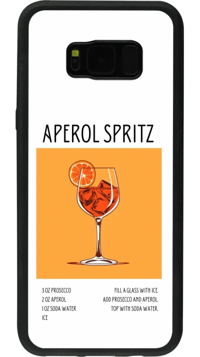 Coque Samsung Galaxy S8+ - Silicone rigide noir Cocktail recette Aperol Spritz