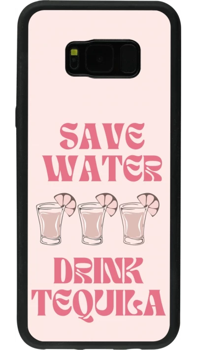 Coque Samsung Galaxy S8+ - Silicone rigide noir Cocktail Save Water Drink Tequila