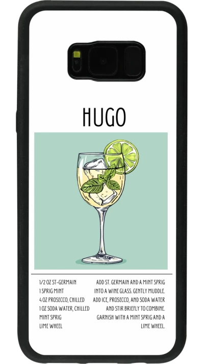 Coque Samsung Galaxy S8+ - Silicone rigide noir Cocktail recette Hugo