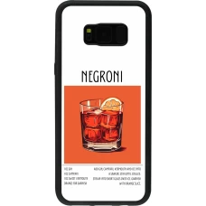 Samsung Galaxy S8+ Case Hülle - Silikon schwarz Cocktail Rezept Negroni