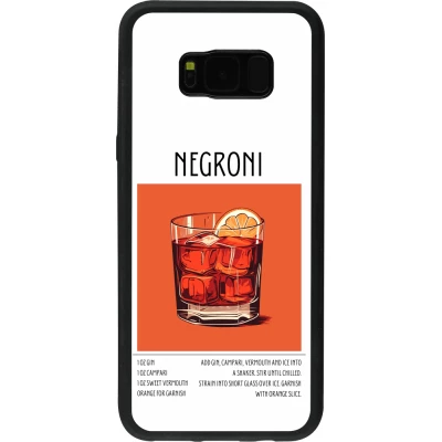 Samsung Galaxy S8+ Case Hülle - Silikon schwarz Cocktail Rezept Negroni