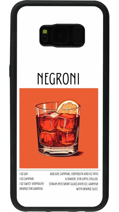 Coque Samsung Galaxy S8+ - Silicone rigide noir Cocktail recette Negroni