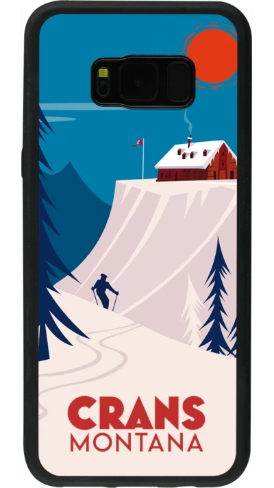 Coque Samsung Galaxy S8+ - Silicone rigide noir Crans-Montana Cabane
