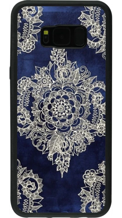 Coque Samsung Galaxy S8+ - Silicone rigide noir Cream Flower Moroccan