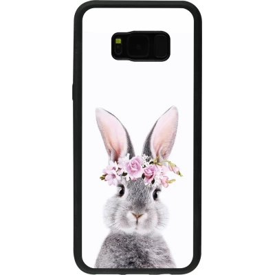 Samsung Galaxy S8+ Case Hülle - Silikon schwarz Easter 2023 flower bunny