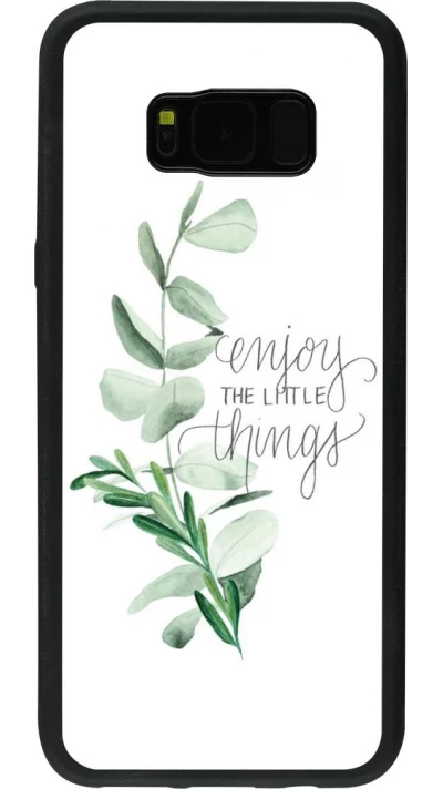 Coque Samsung Galaxy S8+ - Silicone rigide noir Enjoy the little things