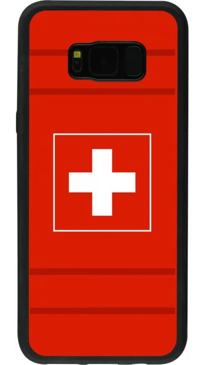 Coque Samsung Galaxy S8+ - Silicone rigide noir Euro 2020 Switzerland