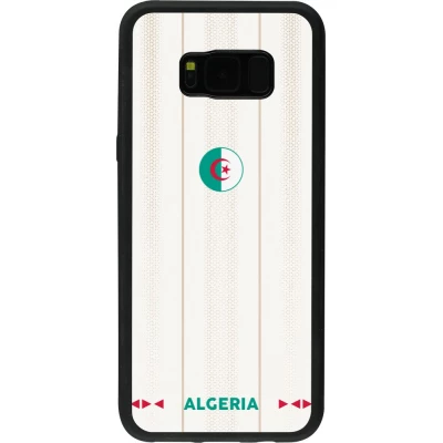 Coque Samsung Galaxy S8+ - Silicone rigide noir Maillot de football Algérie 2026 personnalisable