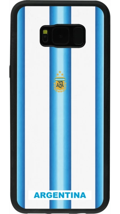 Coque Samsung Galaxy S8+ - Silicone rigide noir Maillot de football Argentine 2026 personnalisable