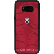 Coque Samsung Galaxy S8+ - Silicone rigide noir Maillot de football Corée du Sud 2026 personnalisable