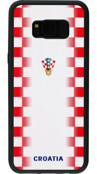 Coque Samsung Galaxy S8+ - Silicone rigide noir Maillot de football Croatie 2026 personnalisable