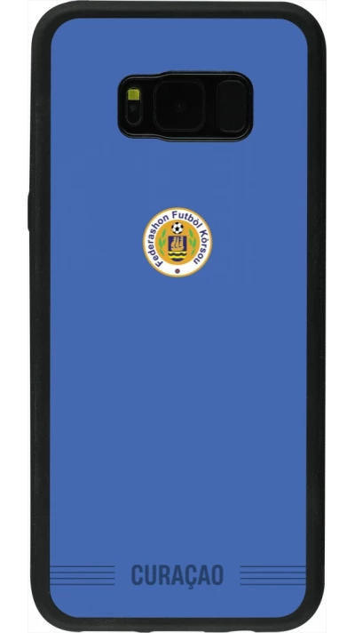 Coque Samsung Galaxy S8+ - Silicone rigide noir Maillot de football Curaçao 2026 personnalisable