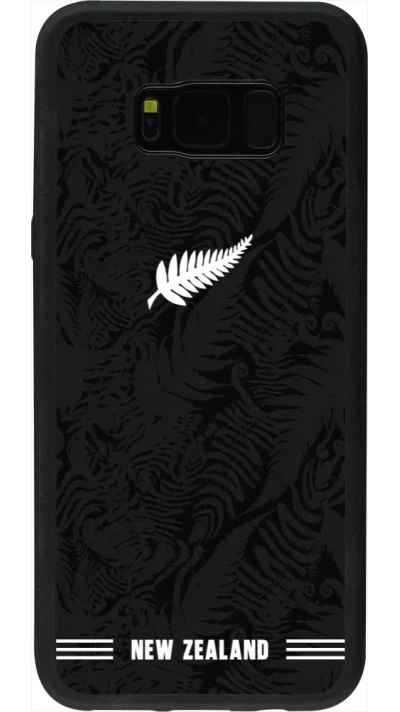 Coque Samsung Galaxy S8+ - Silicone rigide noir Maillot de football Nouvelle-Zélande 2026 personnalisable