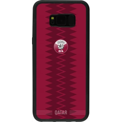 Samsung Galaxy S8+ Case Hülle - Silikon schwarz Qatar 2026 personalisierbares Fussballtrikot
