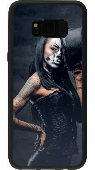 Coque Samsung Galaxy S8+ - Silicone rigide noir Halloween 22 Tattooed Girl