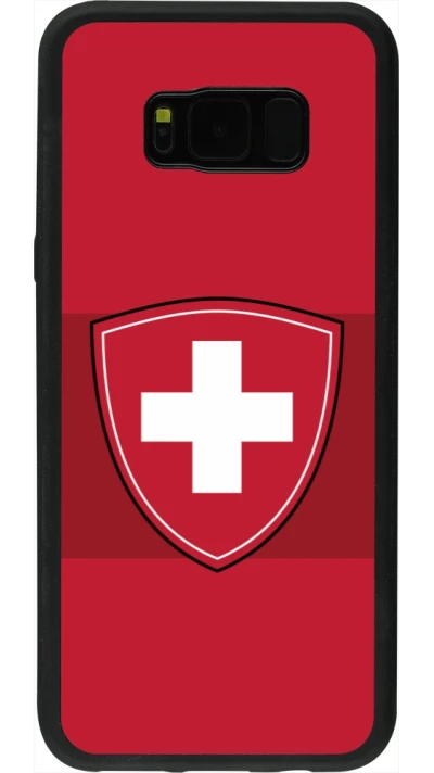 Coque Samsung Galaxy S8+ - Silicone rigide noir Hockey World Championship Ecusson Suisse