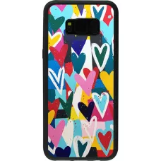 Coque Samsung Galaxy S8+ - Silicone rigide noir Joyful Hearts