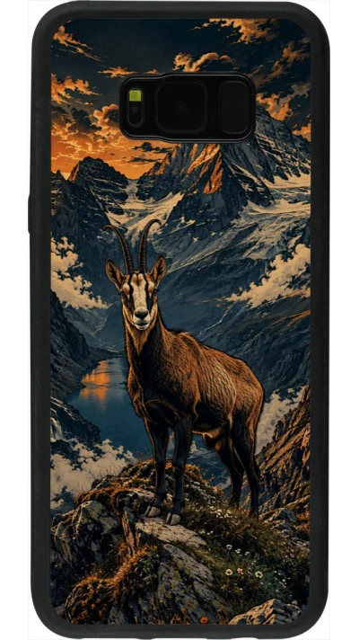Coque Samsung Galaxy S8+ - Silicone rigide noir Linocut Chamois