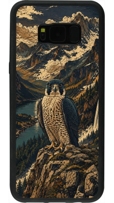 Coque Samsung Galaxy S8+ - Silicone rigide noir Linocut Faucun pèlerin
