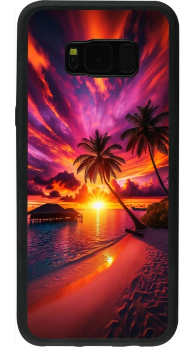 Coque Samsung Galaxy S8+ - Silicone rigide noir Maldives Dusk Bliss