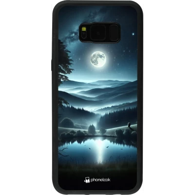 Coque Samsung Galaxy S8+ - Silicone rigide noir Night Sky View