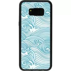 Coque Samsung Galaxy S8+ - Silicone rigide noir Ocean Waves